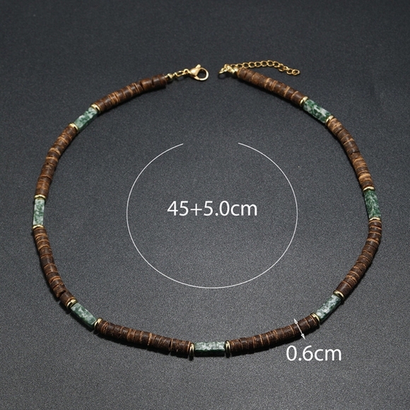 Beads Men's Necklace - Picture 2 of 3